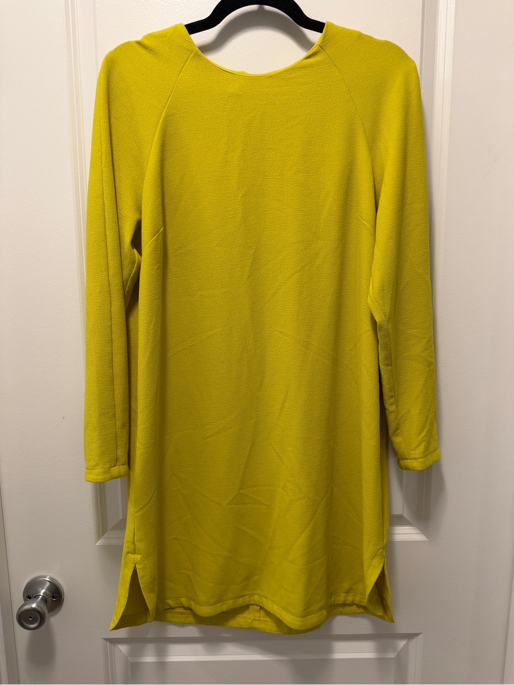 ASOS Chartreuse Open Back Shift Dress Size 10